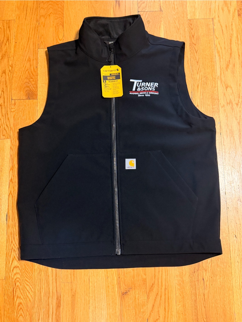 Carhartt Black Work Vest with Turner & Sons Logo